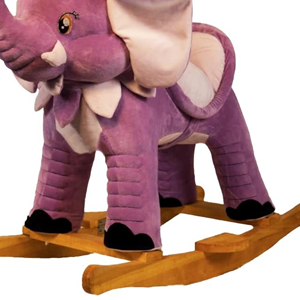 راکر فیل کودک چوبی بنفش -اسباب بازی